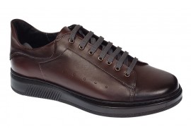 Pantofi casual barbati piele naturala - Model GKR Shoes Visiniu